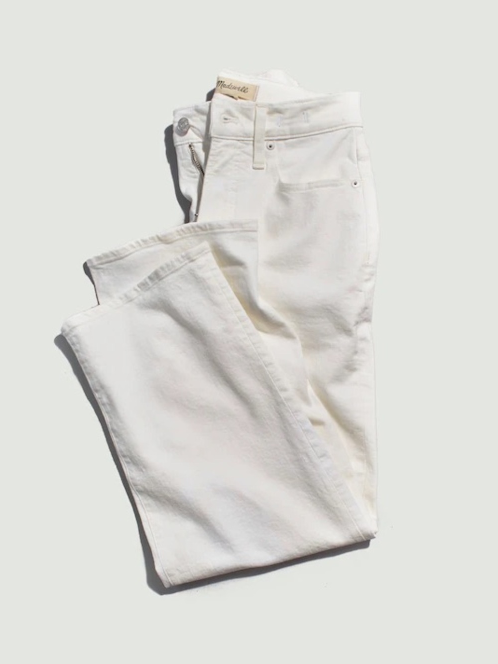 Madewell The Perfect Vintage Wide-Leg Crop Jean Size 26P White